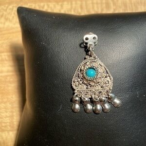 Made in Israel,Vintage Turquoise Pendant #15